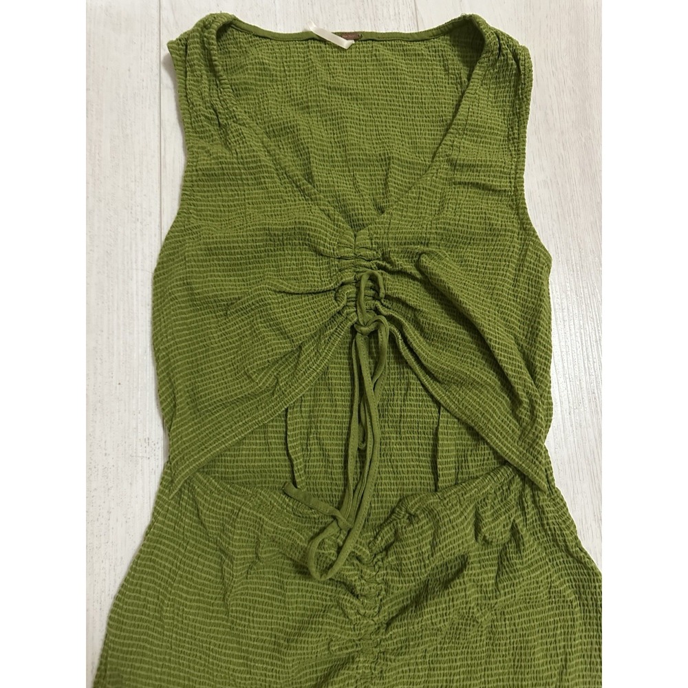 Free People Laila Mini Dress Sz XS in Calla Green Cut Out Beach Sexy Vacation - Picture 5 of 11